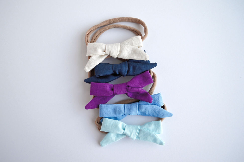 Thumbnail: purple schoolgirl hair bow on headband