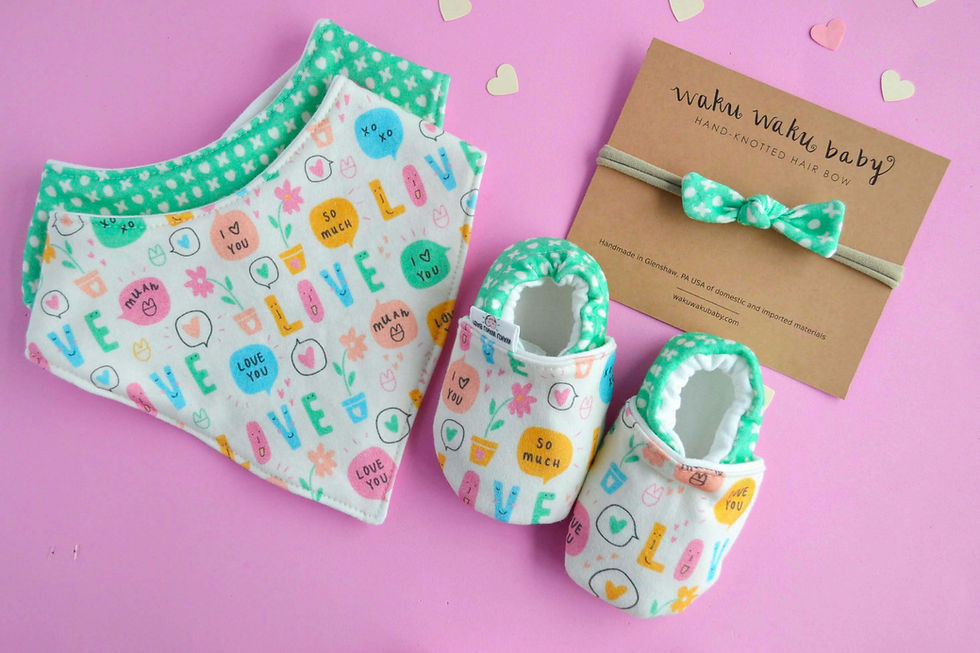 Thumbnail: xoxo hair bow on headband with bib and shoes on pink background