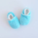 Blue and white dots baby shoes