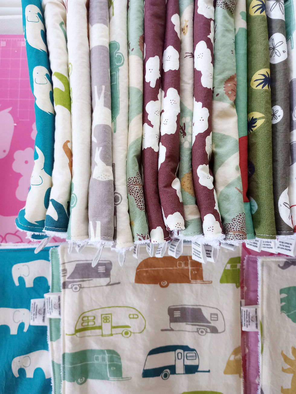 Thumbnail: organic burp cloth gift set