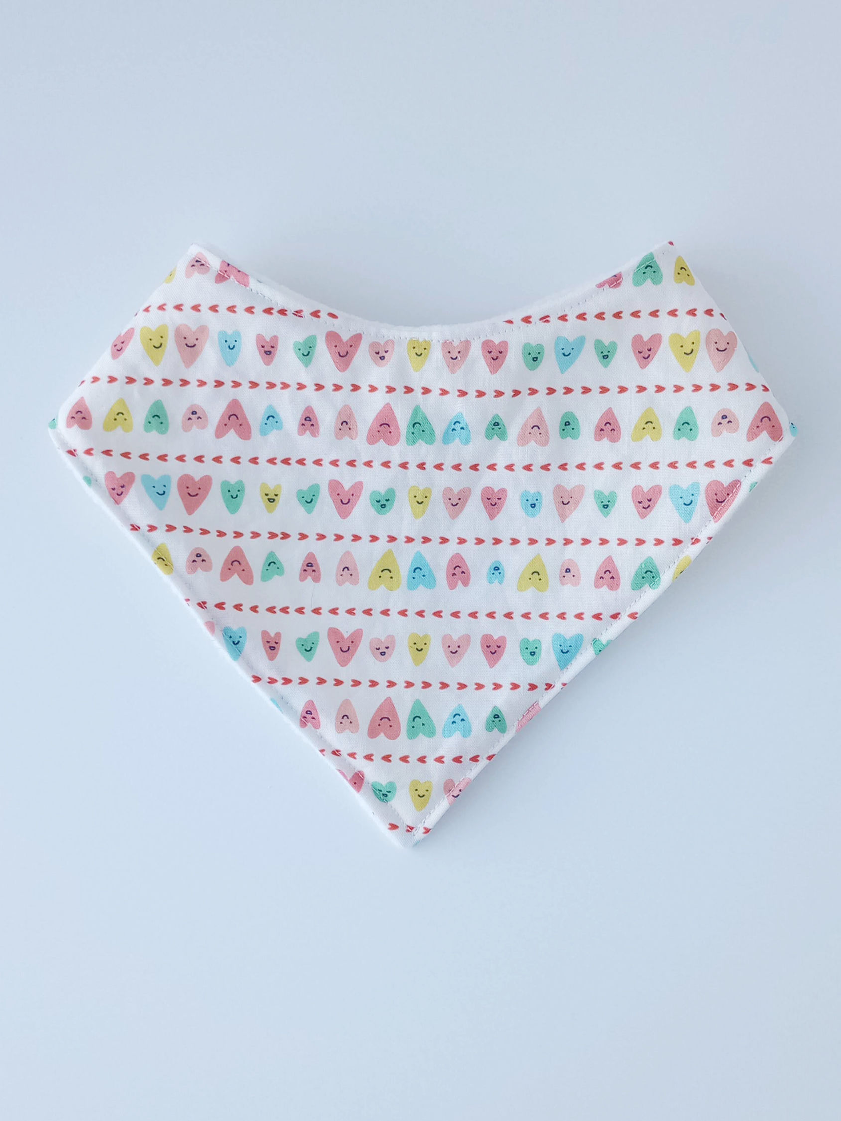 Stay-Dry Bandana Bib - Happy Hearts