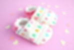baby shoes with hearts side view