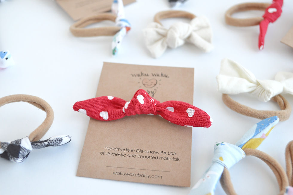 Thumbnail: Teeny Tiny Hair Bows on Hair Ties - Assorted