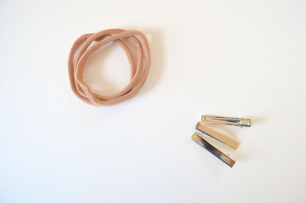Thumbnail: Organic Cotton Handknotted Hair Bow on Headband - Wink Coral