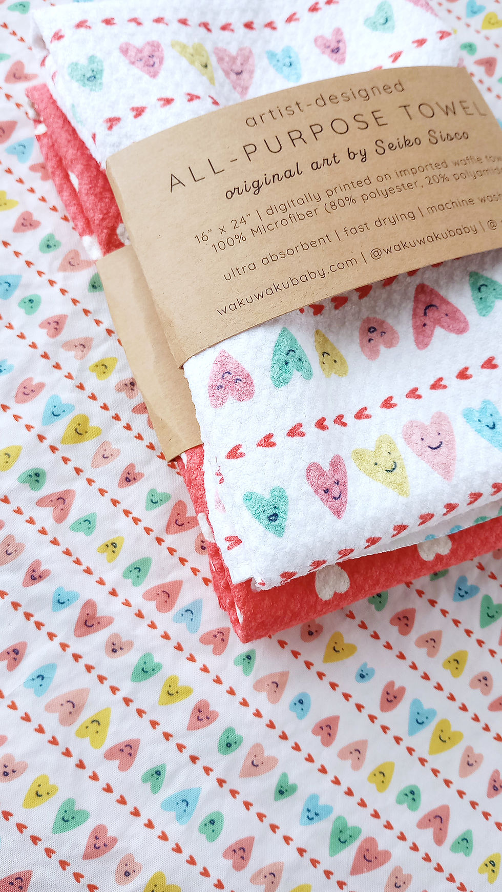 Thumbnail: heart waffle towels