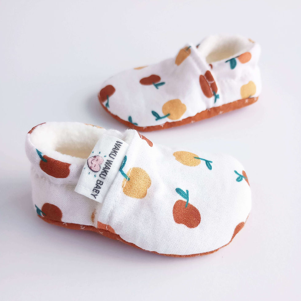 Thumbnail: autumn apple baby shoes
