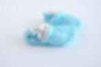 Blue and white dots baby shoes