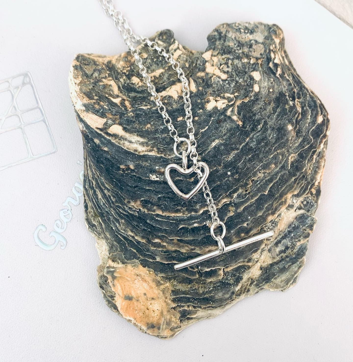Heart t-bar necklace