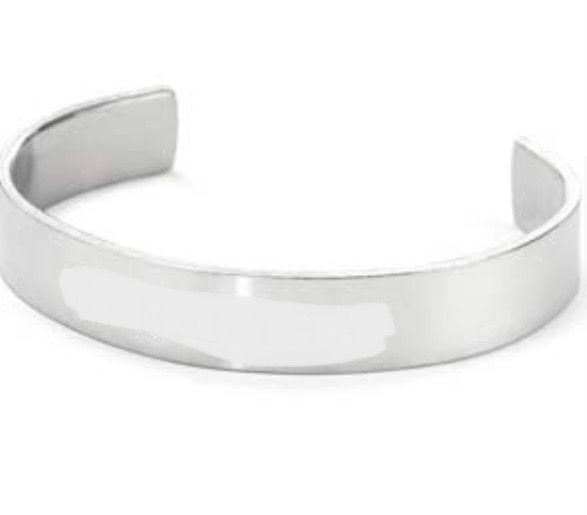 Mens Alluminium cuff bangle 15cm x 1cm 