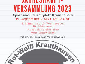 Einladung Jahreshauptversammlung