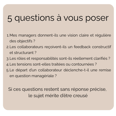 les questions à se poser pour savoir si le turn over est du au management