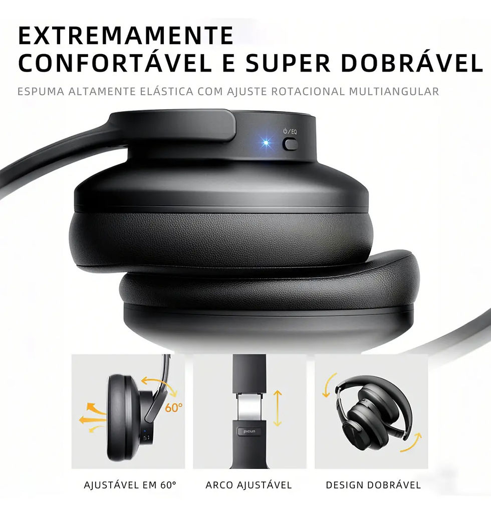 Miniatura: Fone Bluetooth Picun B8 120H | Som Premium + Baixa Latência Gamer