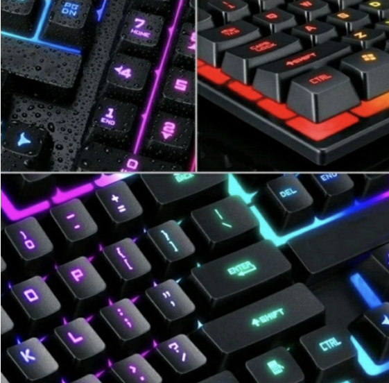 Miniatura: Teclado Gamer Semi Mecânico RGB | LED Retroiluminado USB ABNT2