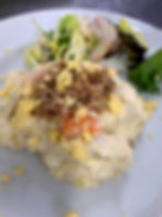 ENSALADILLA DE ATÚN, HUEVO Y LANGOSTINOS