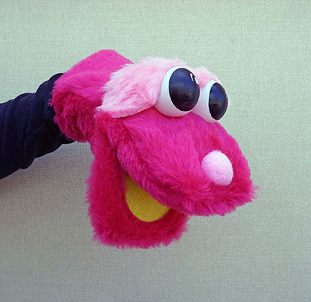Títere bocón fucsia