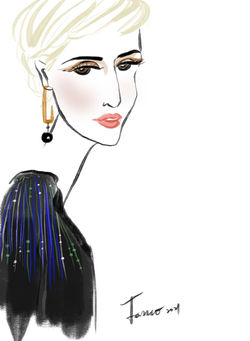 The elegant evening dress