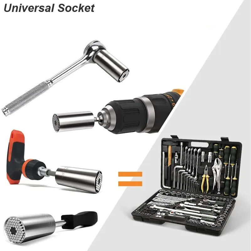 Miniatura: Soquete Universal Inteligente 7 A 19mm Parafuso Porca Rosca
