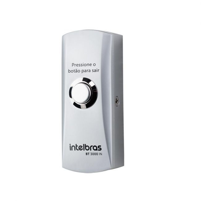 Miniatura: Botão Acionador Inox Para Abertura de Portas Botoeira BT 3000 IN Intelbras