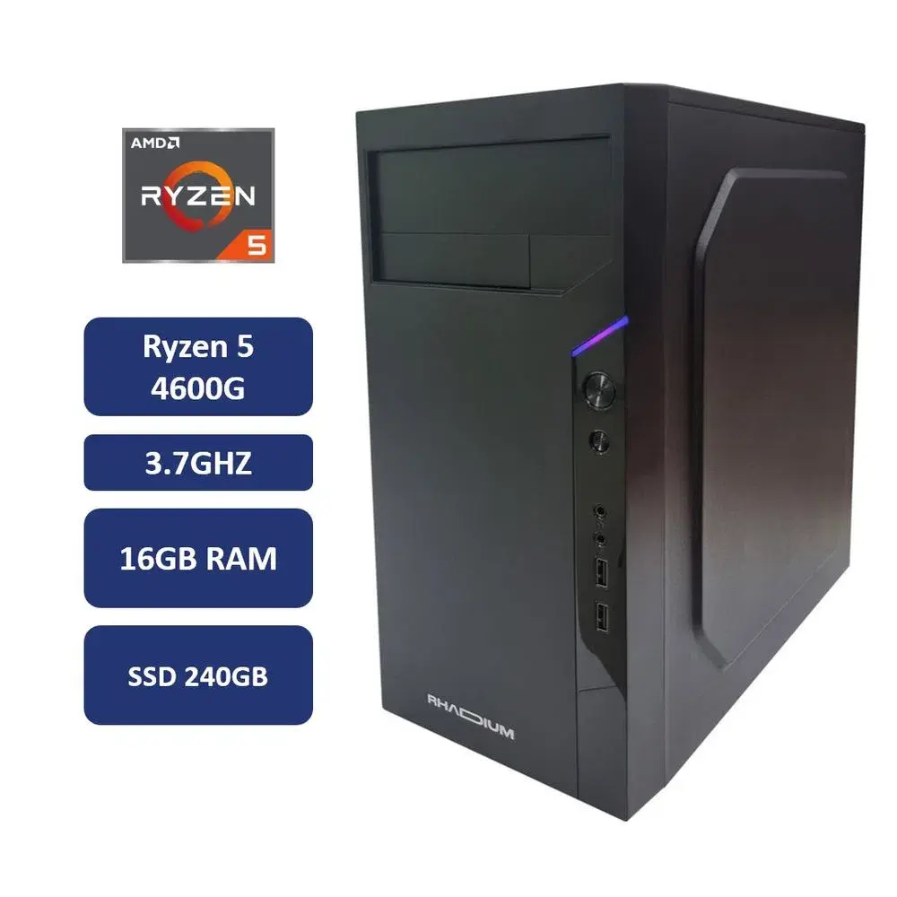 PC Gamer Ryzen 5 4600G 3.7GHZ 16GB SSD 240GB - Rhadium