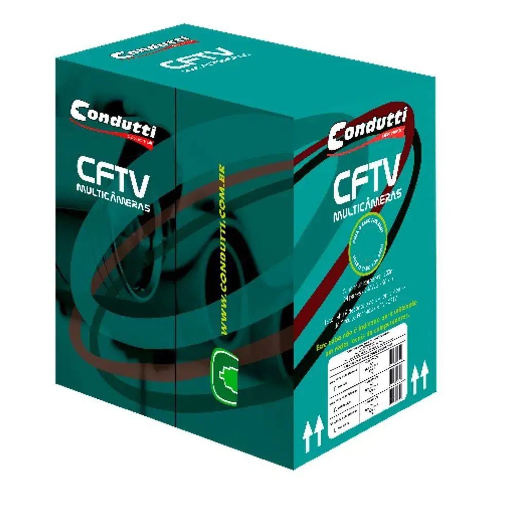 Cabo Multicamera 4 Pares para CFTV Cx300m Azul - Condutti