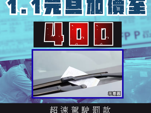 【元旦牛肉乾加價 違例泊車增至400元 超速最高罰1,500元】