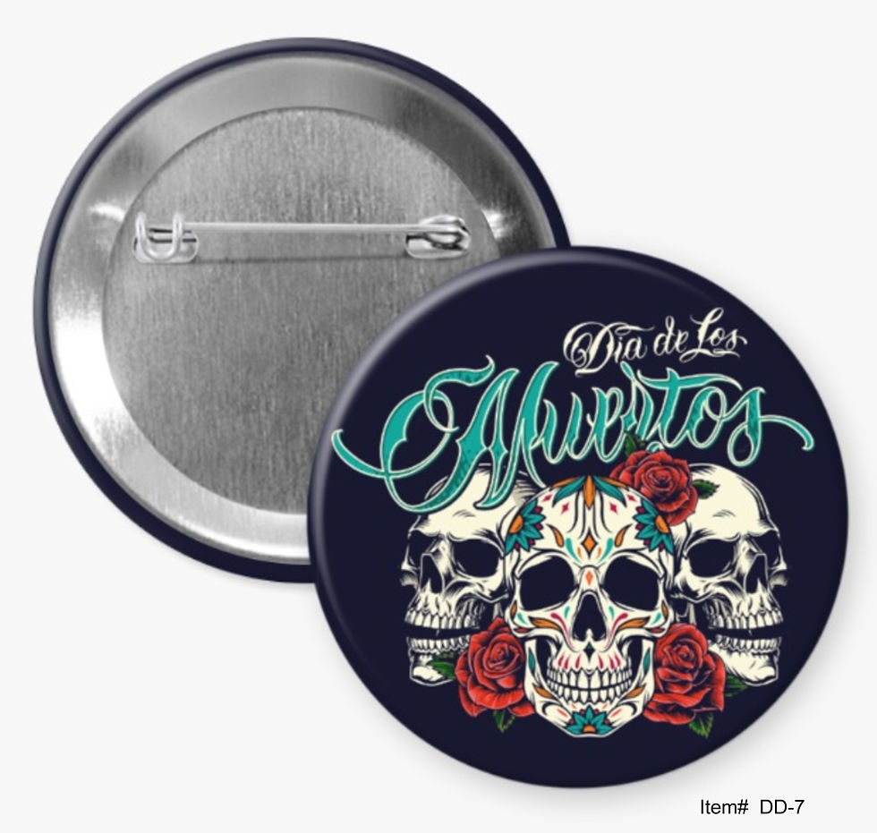 Dia De Los Muertos, Day Of The Dead Buttons