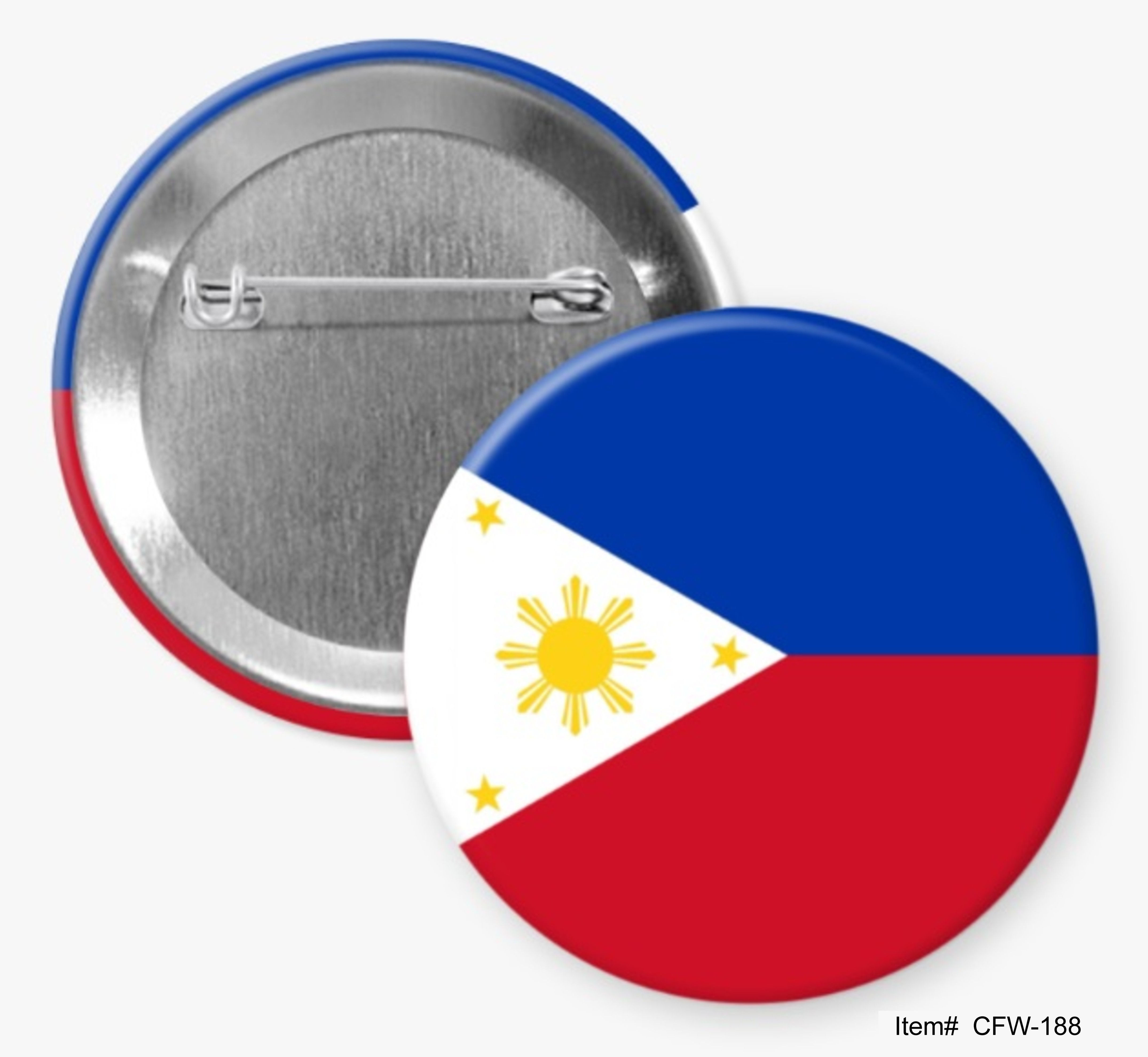 Philippines, Country Flags Of The World Buttons