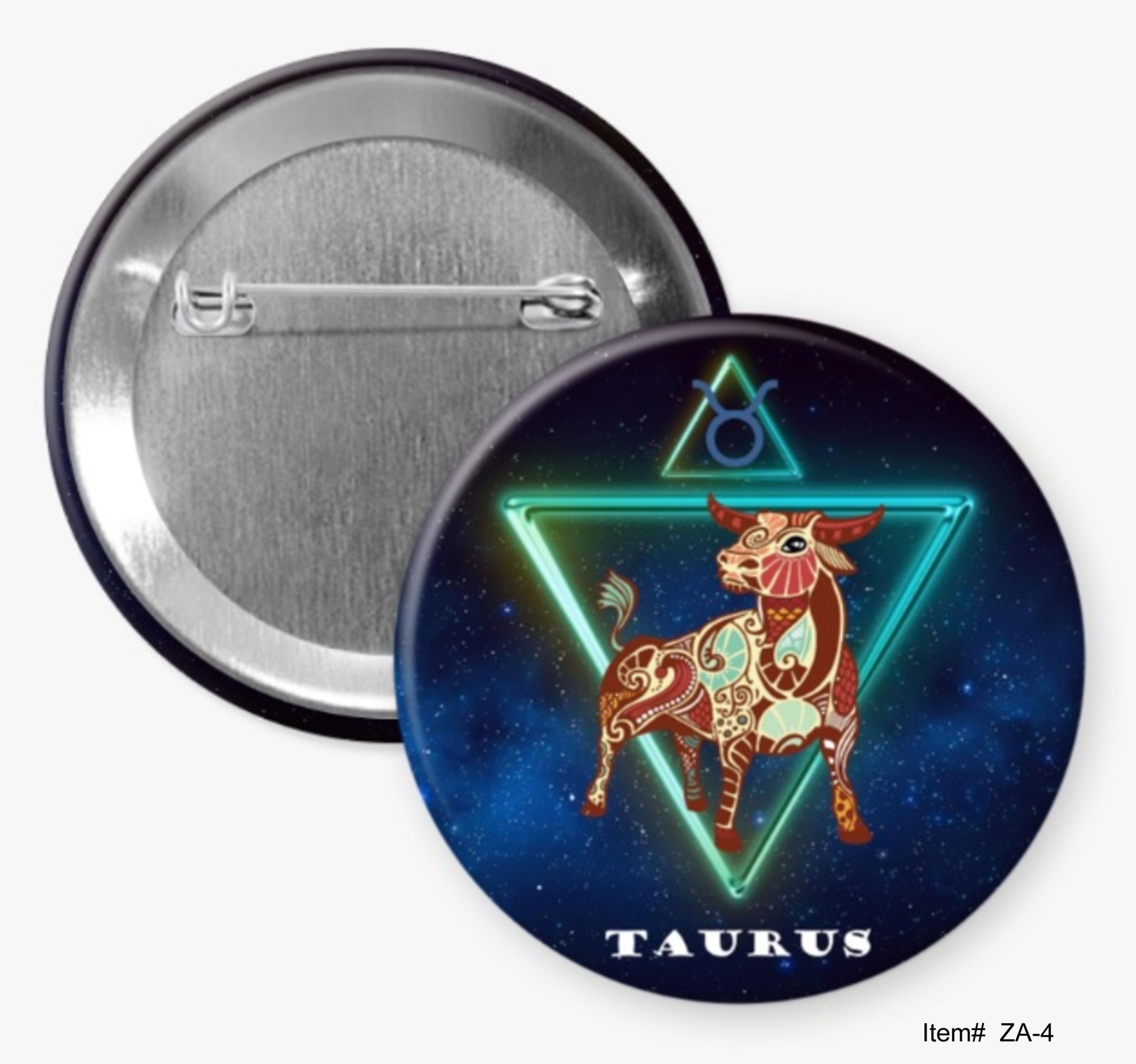 Taurus Symbol, Zodiac Buttons