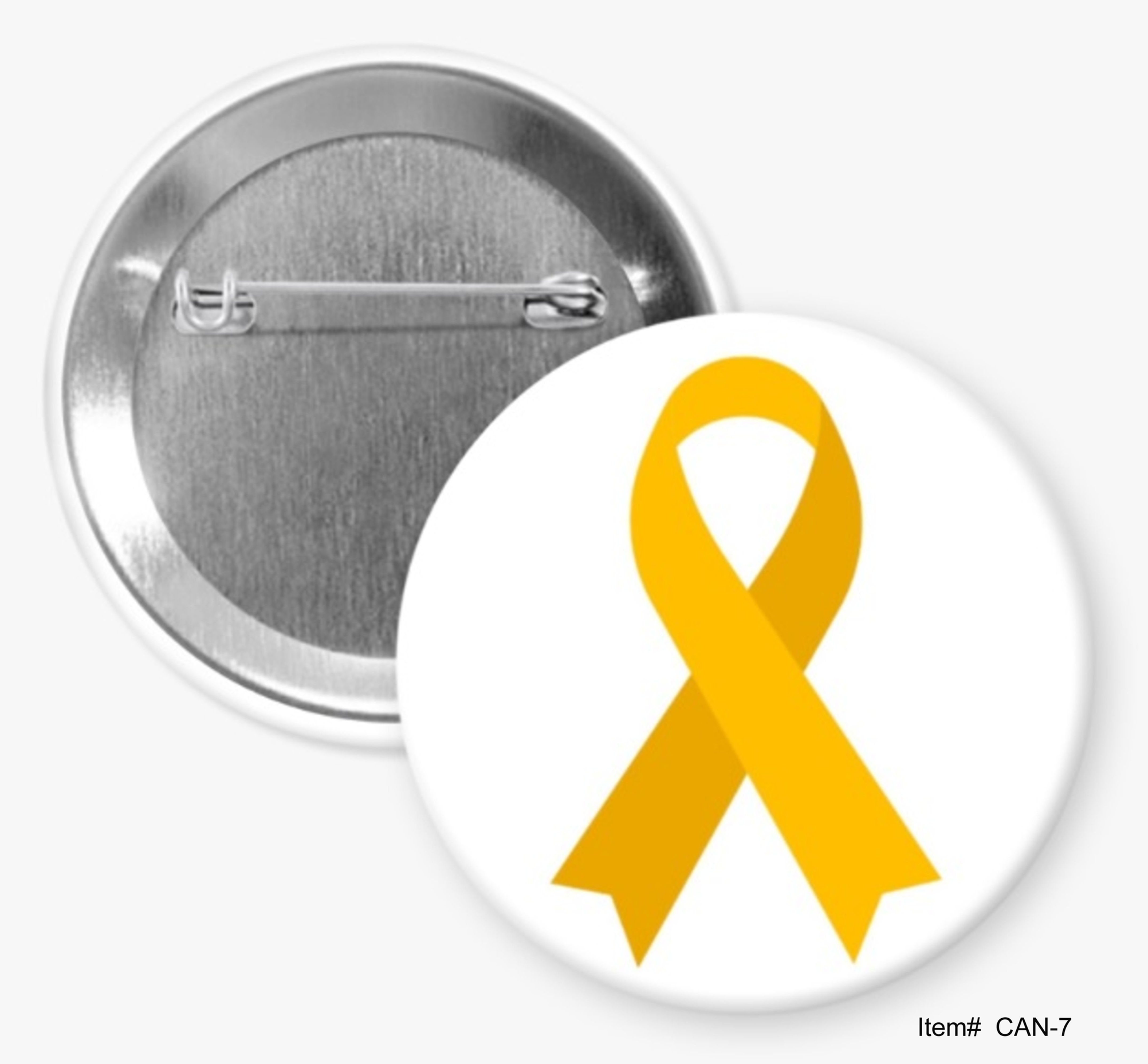 Appendix & Pseudomyxoma Peritonei Cancer Ribbon Awareness Buttons