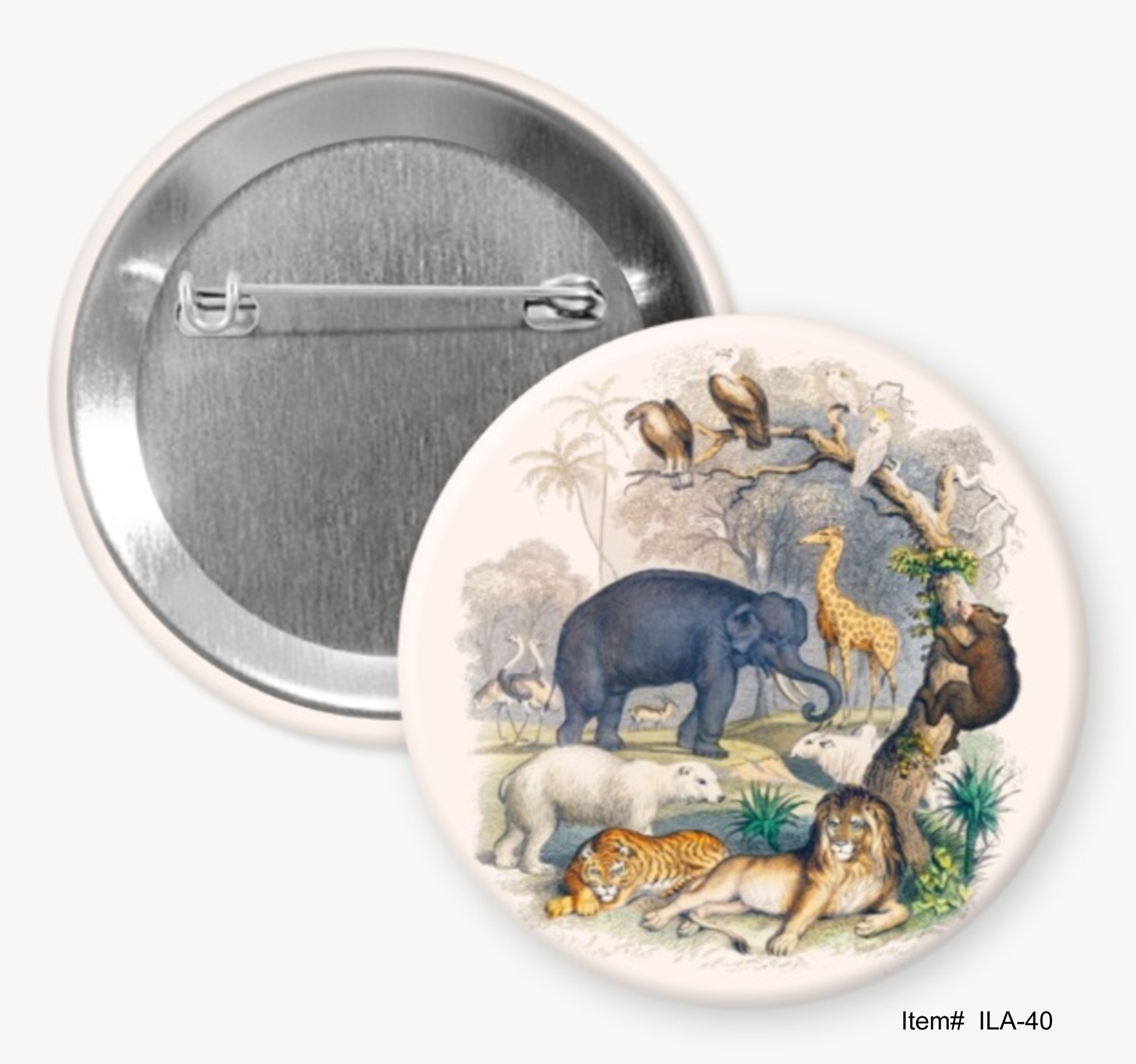 I Love Animals Buttons