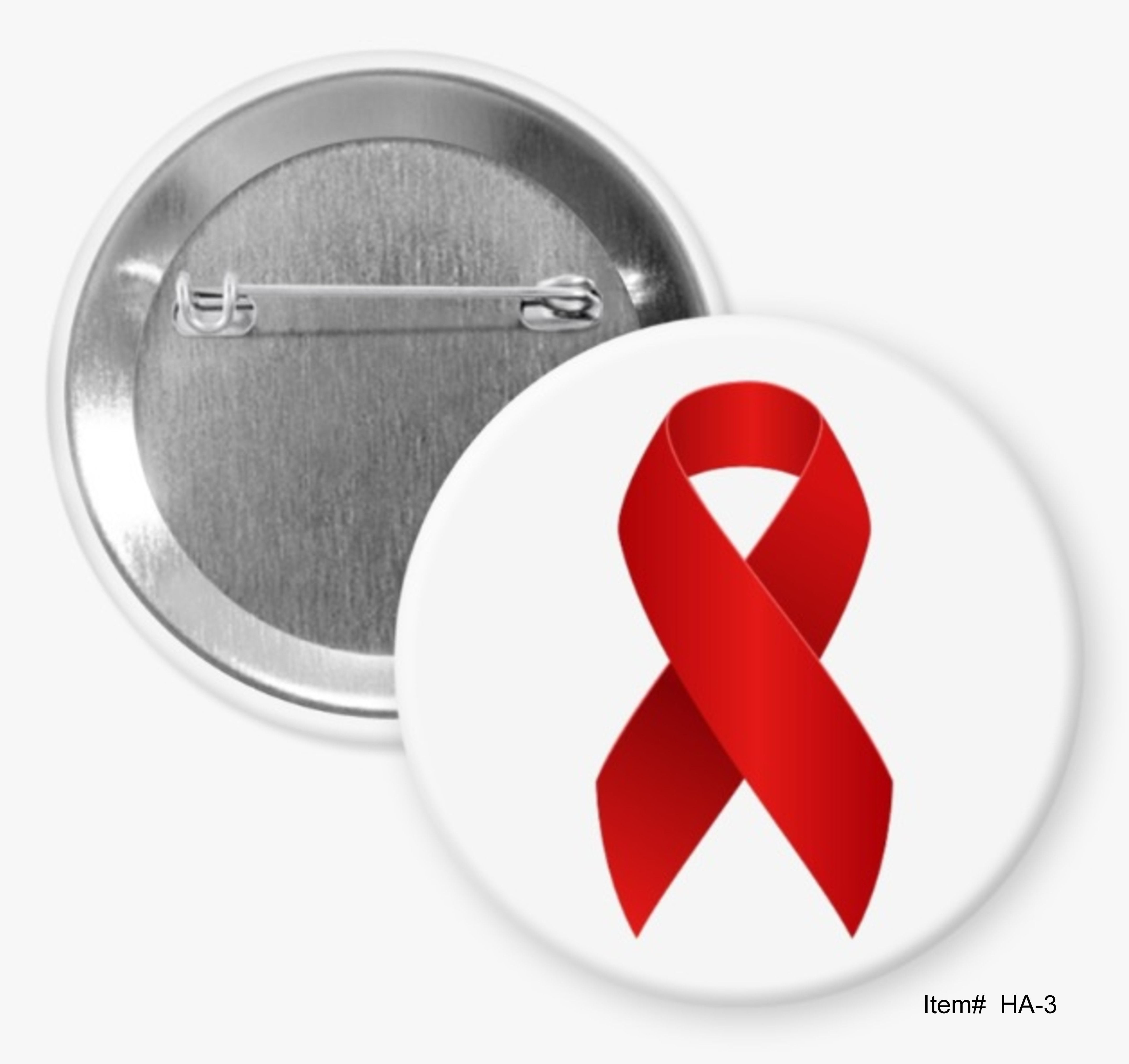 HIV/AIDS Ribbon Awareness Buttons