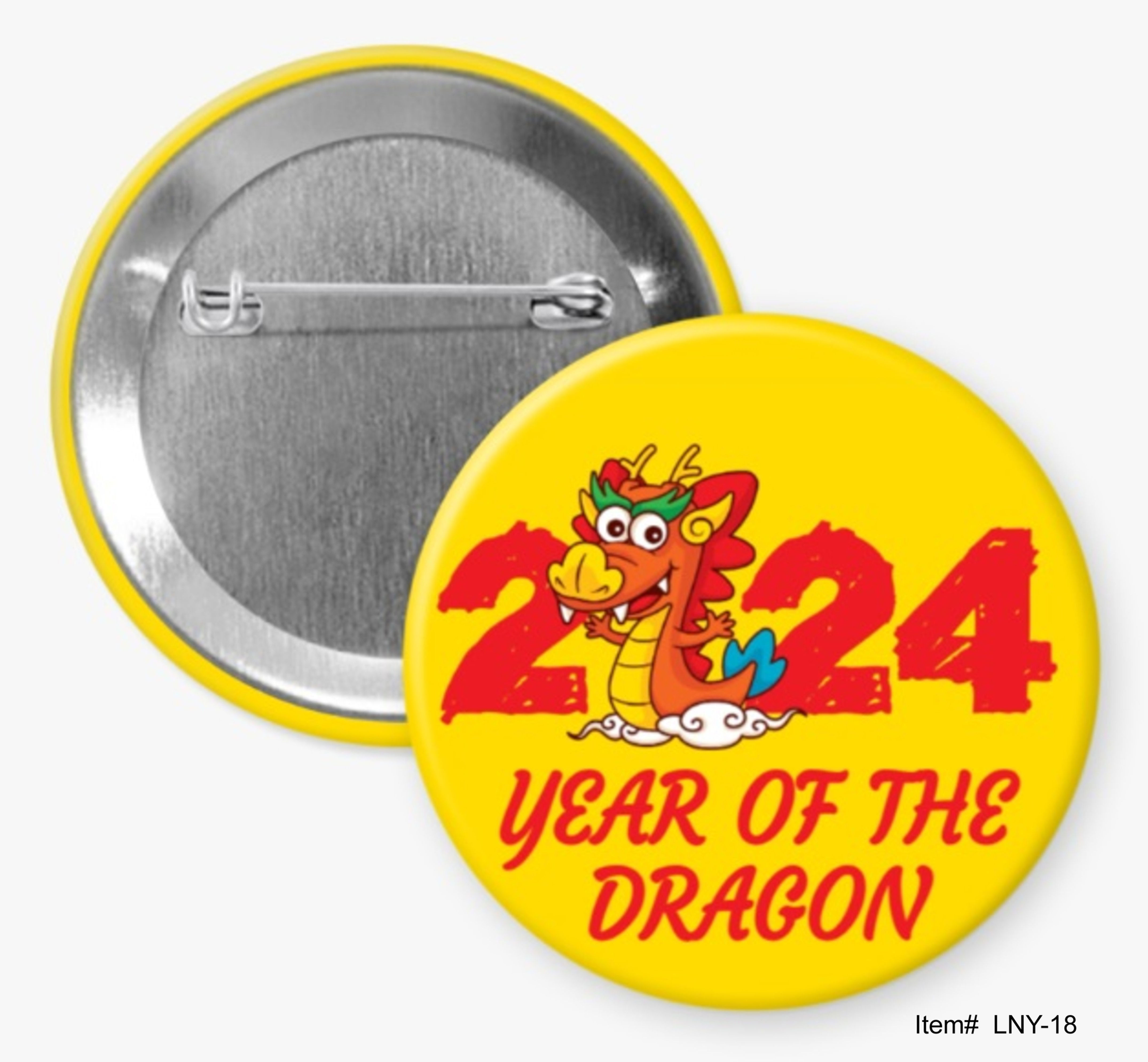 2024 Year Of The Dragon, Lunar New Year Buttons