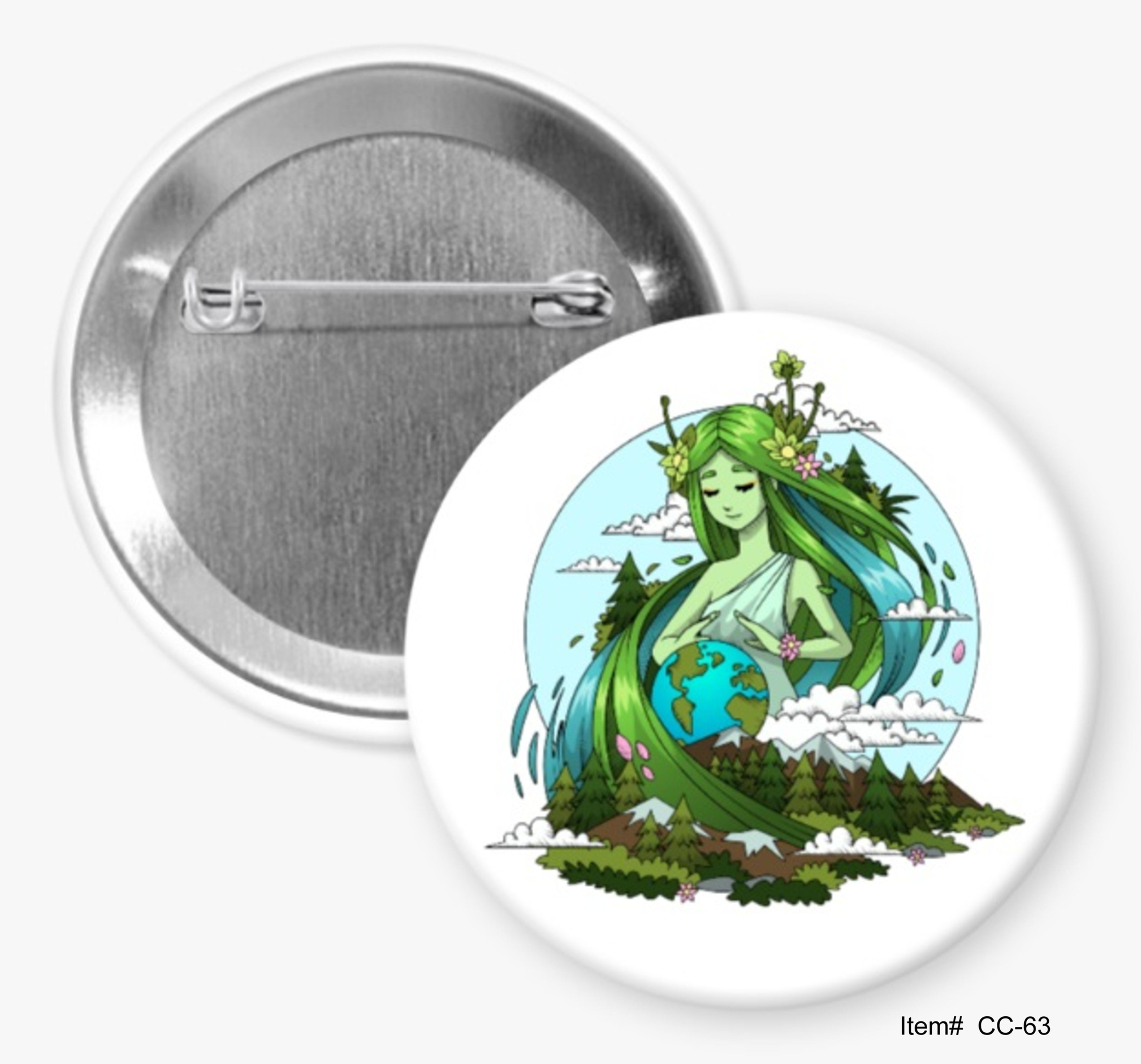 Mother Earth, Climate Change Buttons