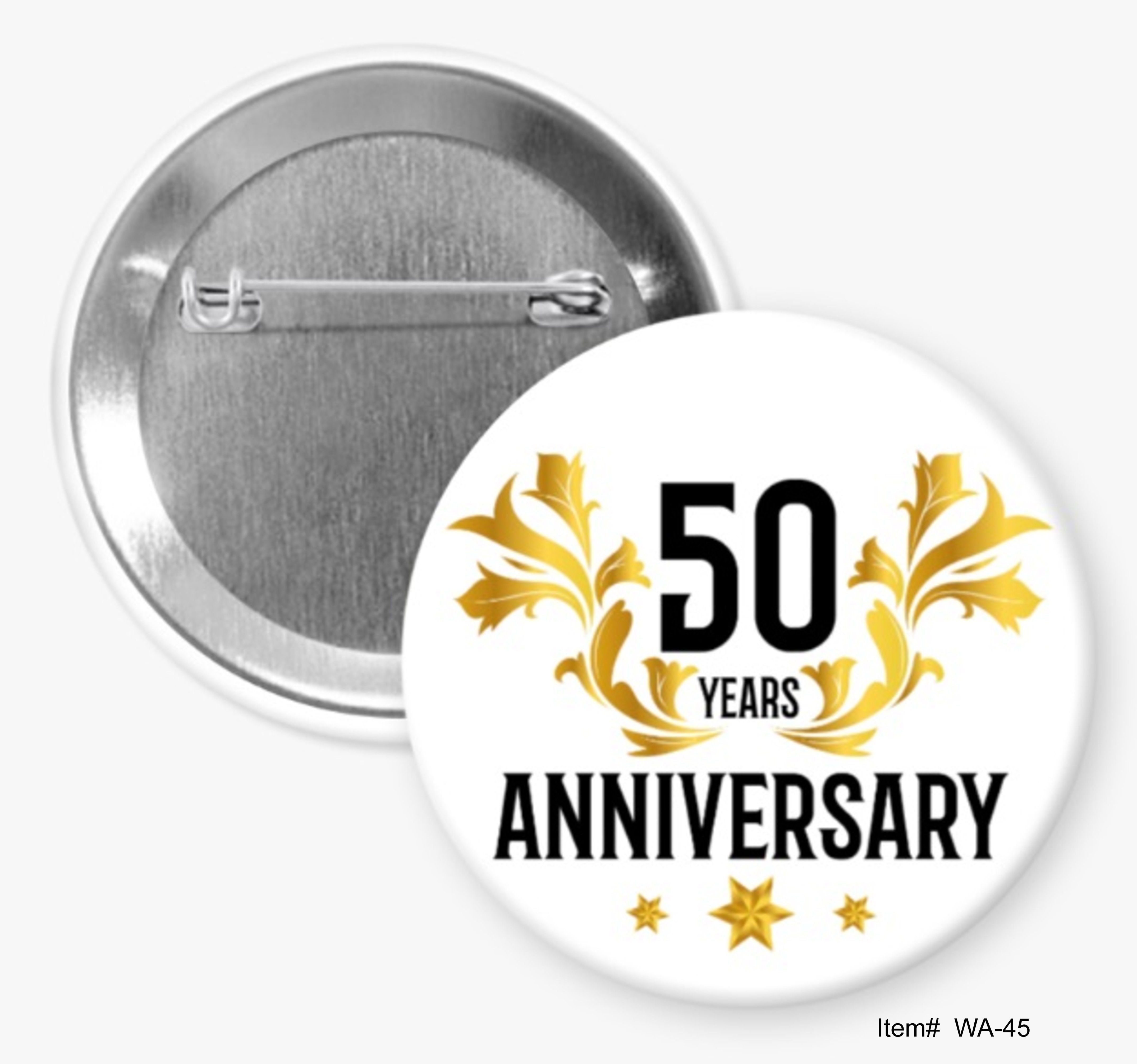 50 Years Anniversary, Wedding Anniversary Buttons