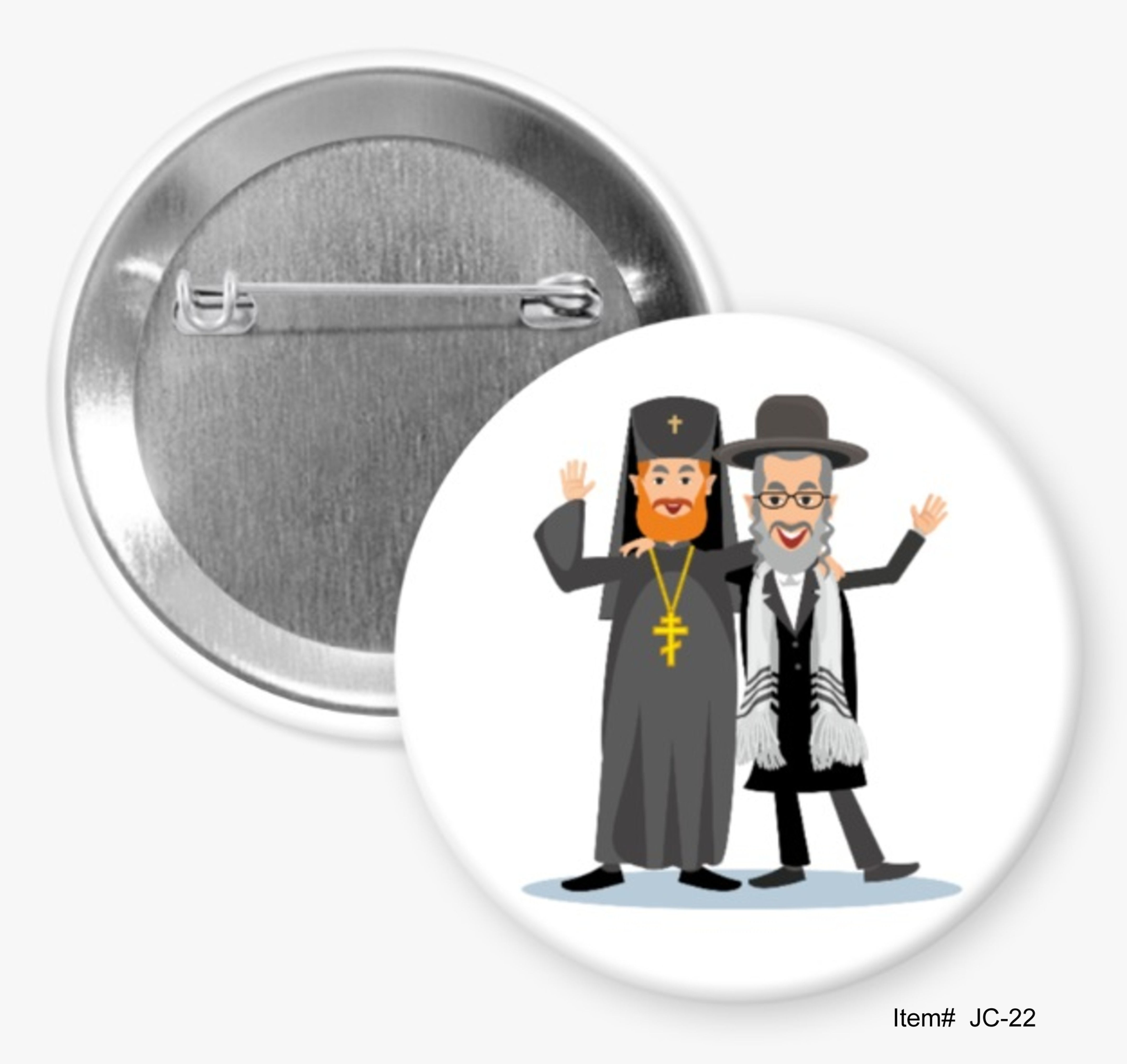 Priest And Rabbi, Jewish Community Buttons