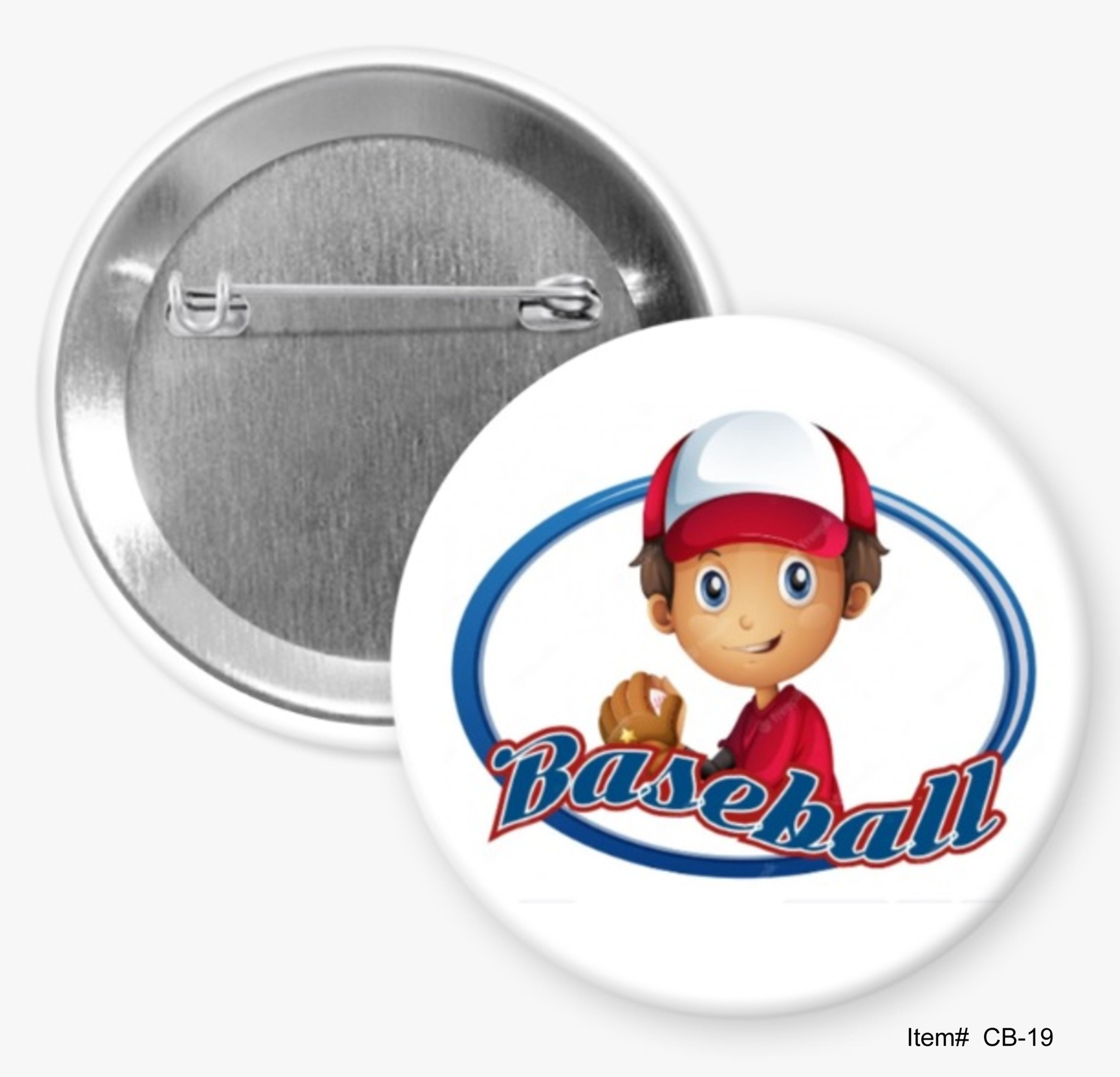 Baseball Player, Children Buttons