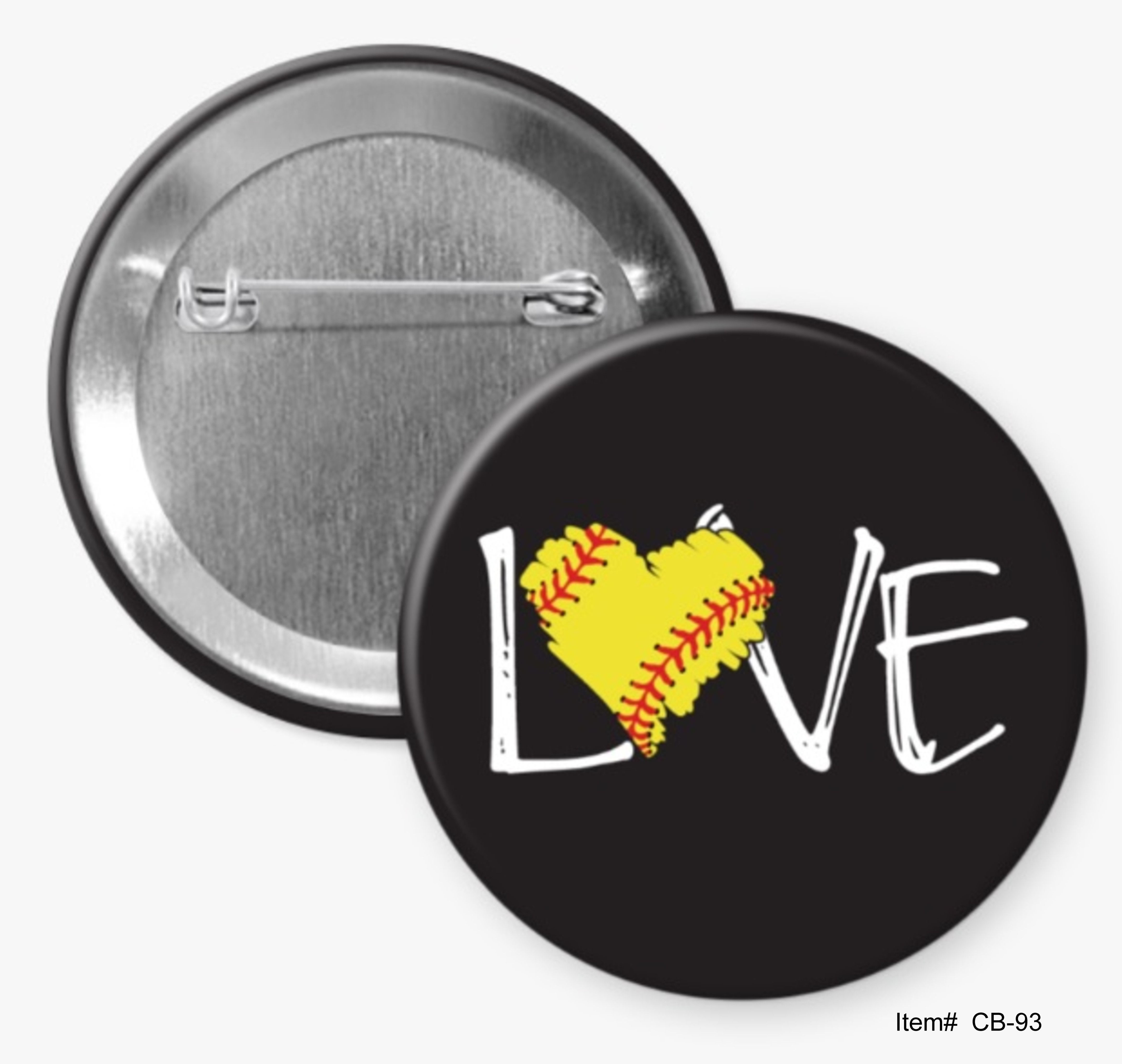 Love Baseball, Children Buttons