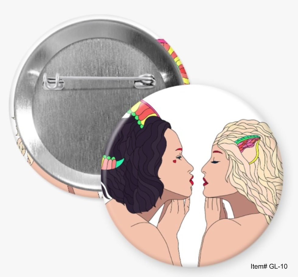 Lesbian Couple, Lesbian Pride Buttons