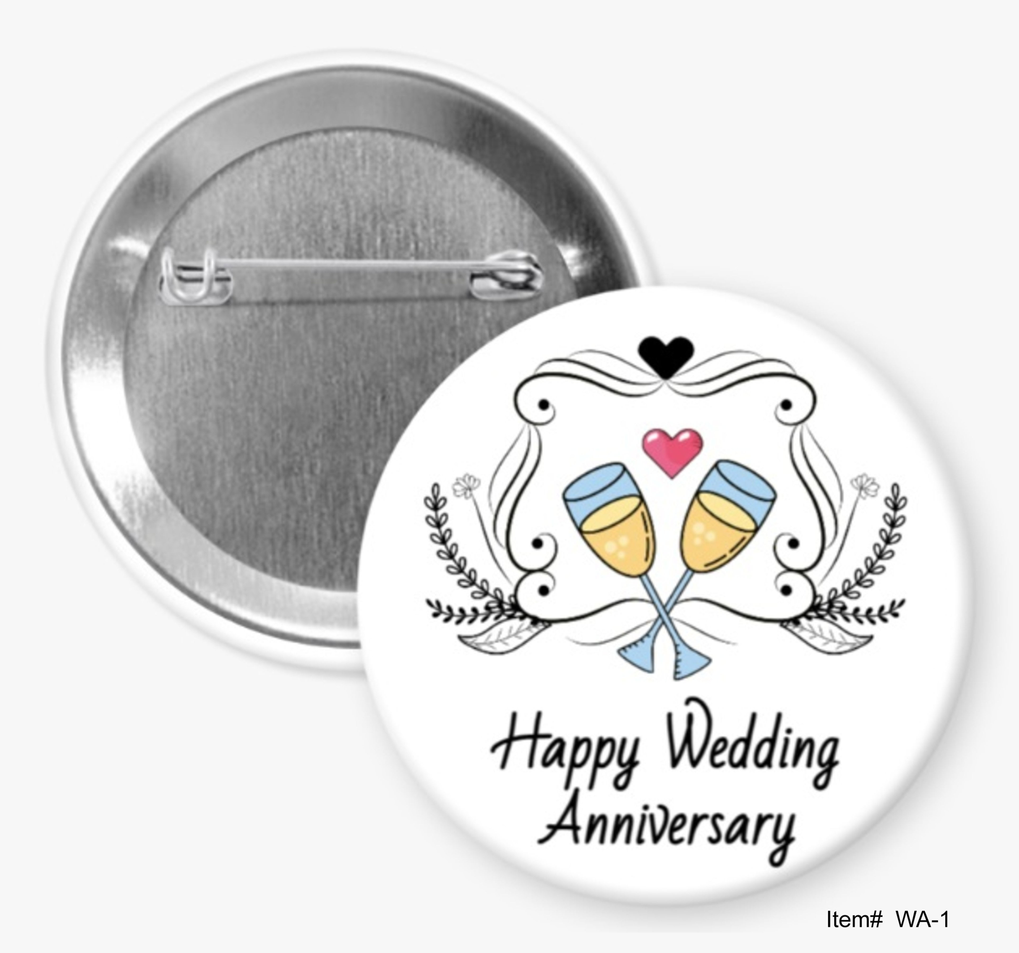 Happy Wedding Anniversary, Wedding Anniversary Buttons