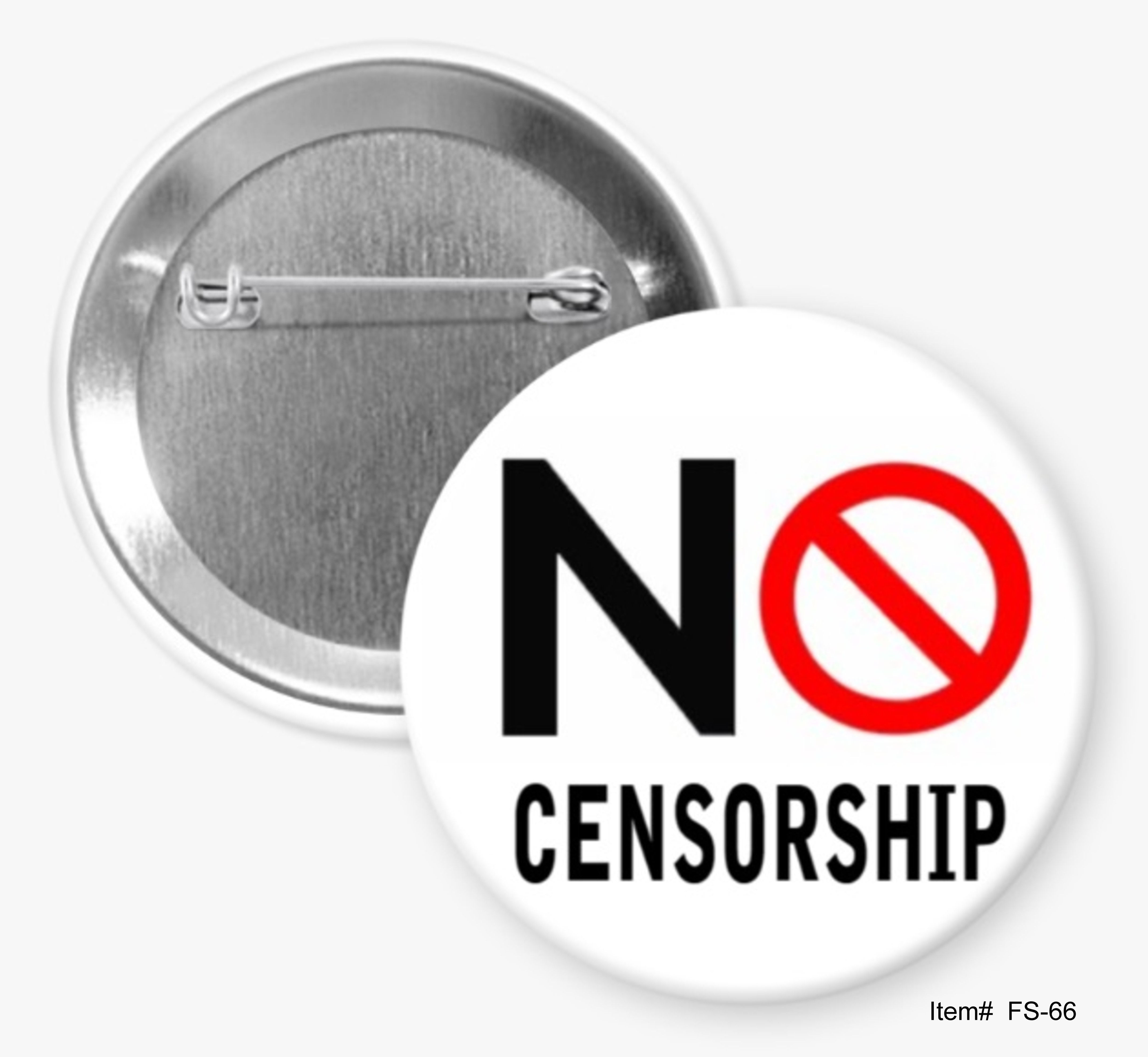 No Censorship, Free Speech Buttons
