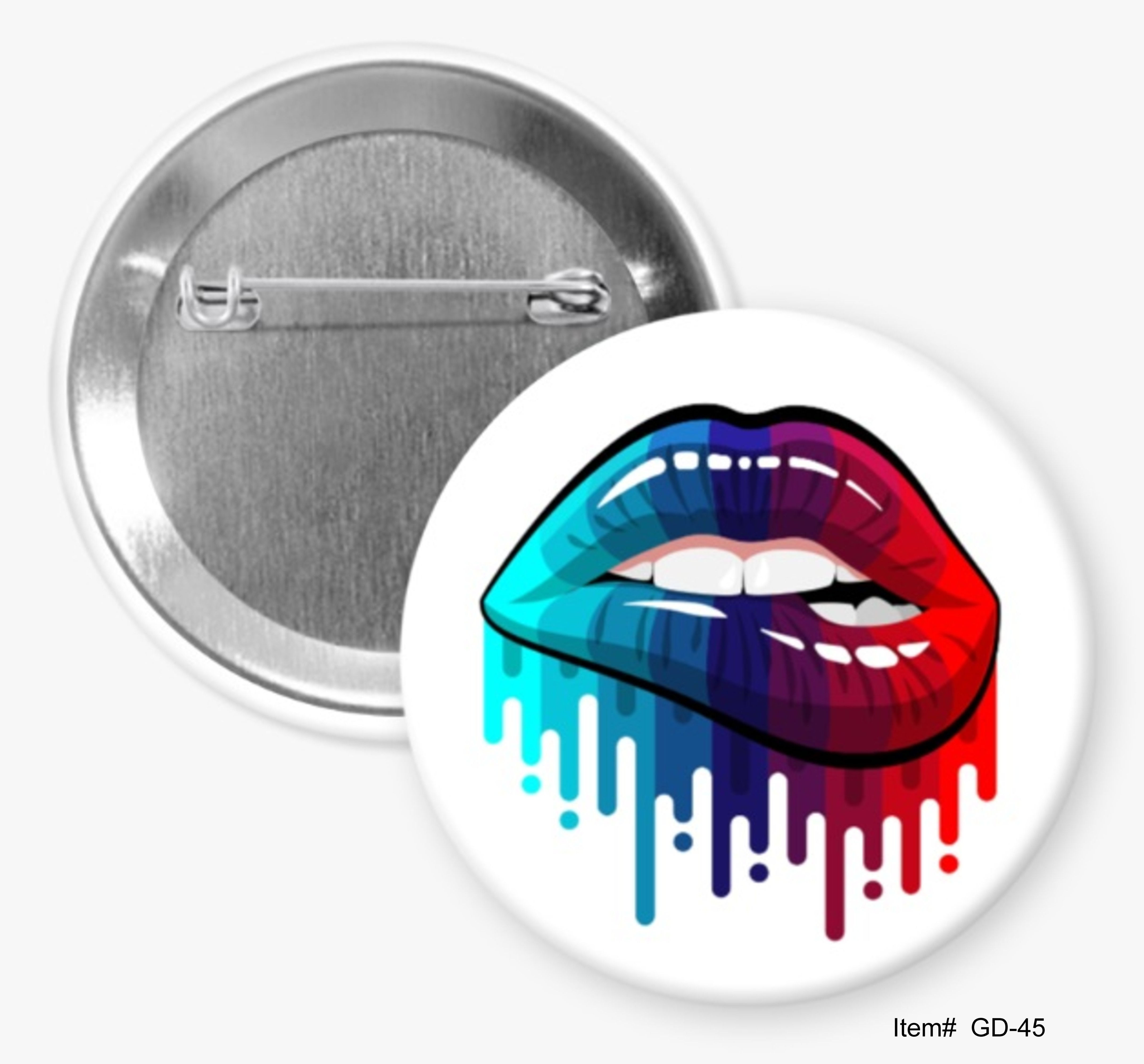 Colorful Lips, Drag Queen Pride Buttons