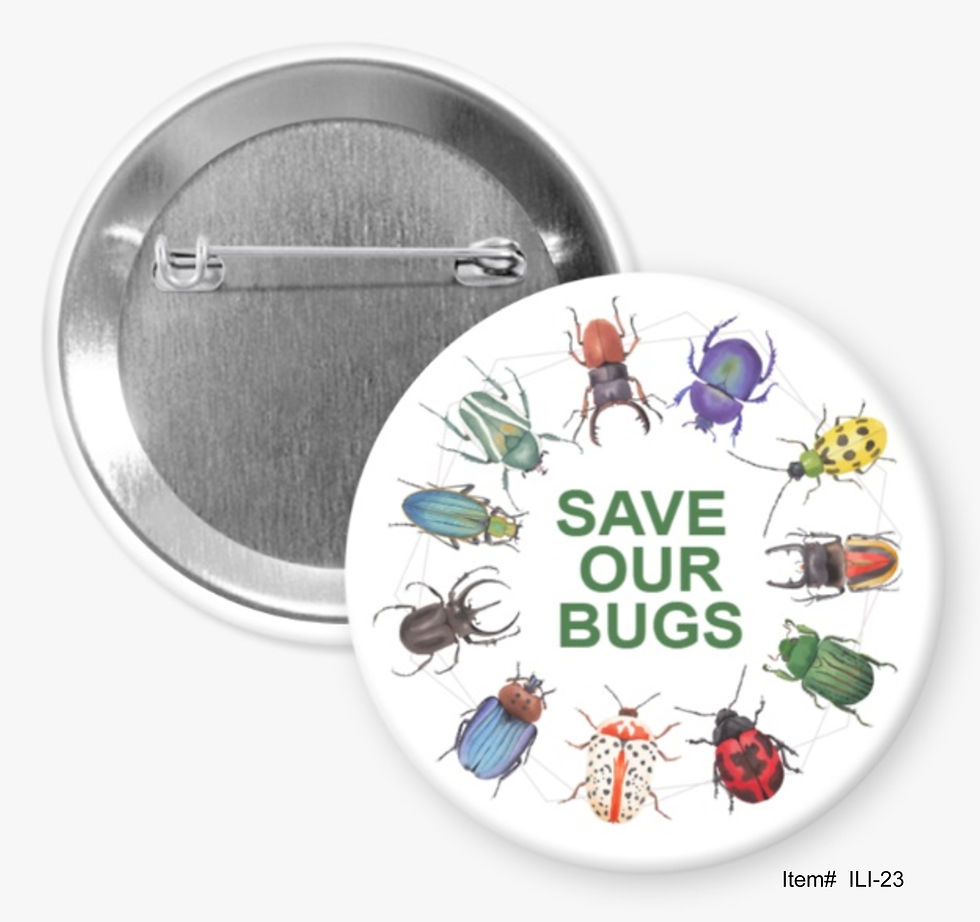 Save Our Bugs, I Love Insects Buttons