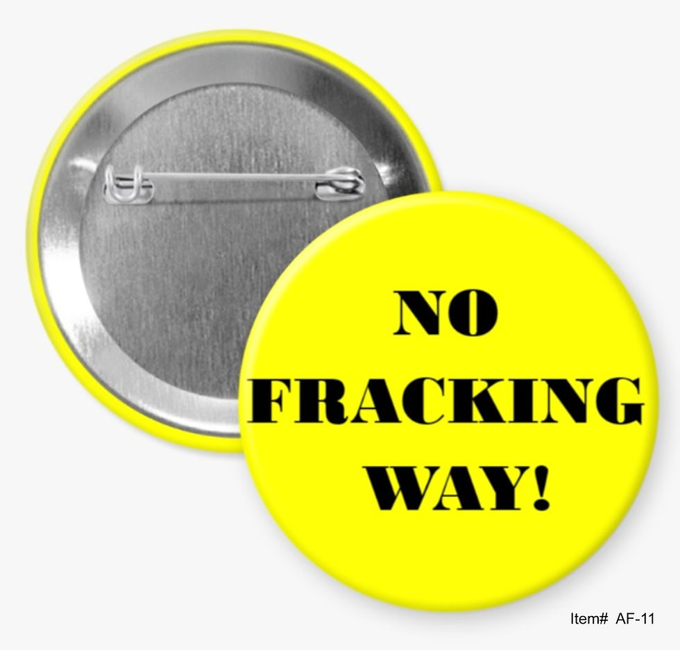 No Fracking Way! Anti-Fracking Buttons