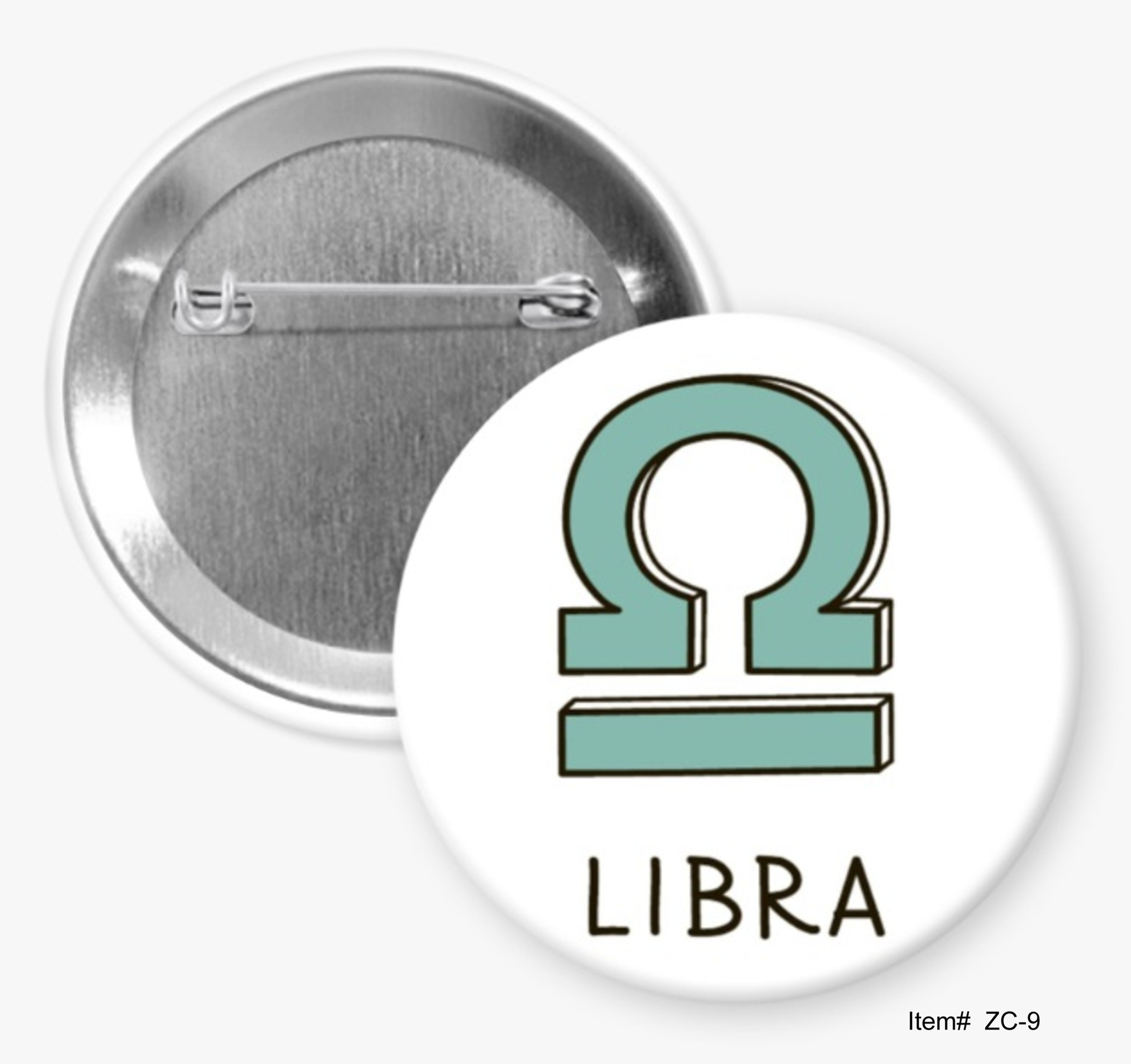 Libra Symbol, Zodiac Buttons