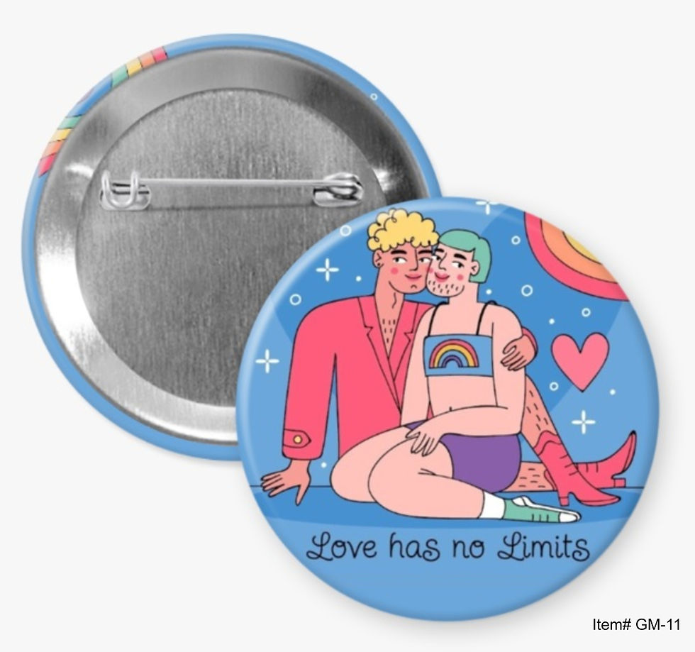 Love Has No Limits, Male Gay Pride Buttons