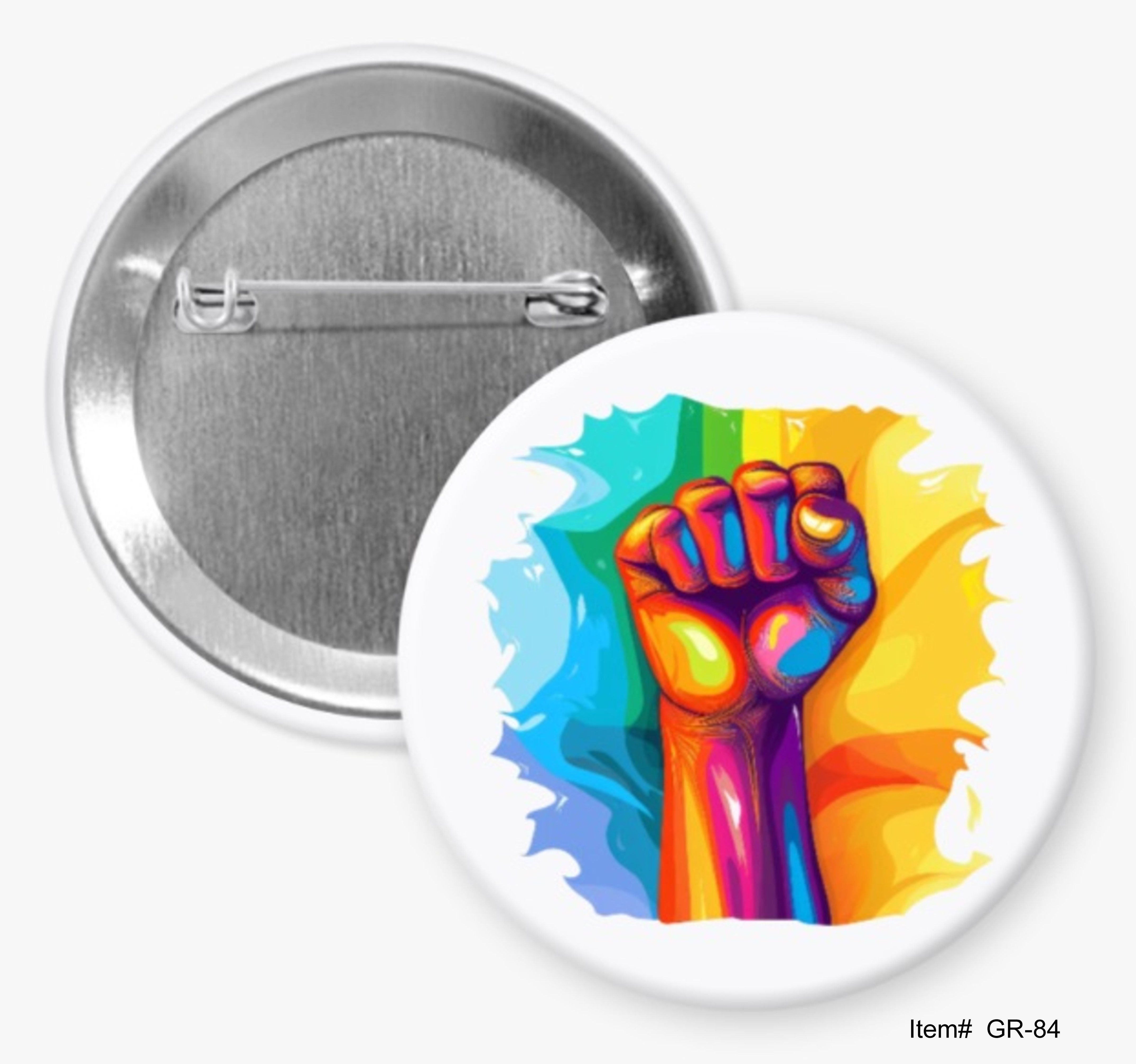 Gay Pride Resistance Fist, LGBTQ+ Resistance Buttons