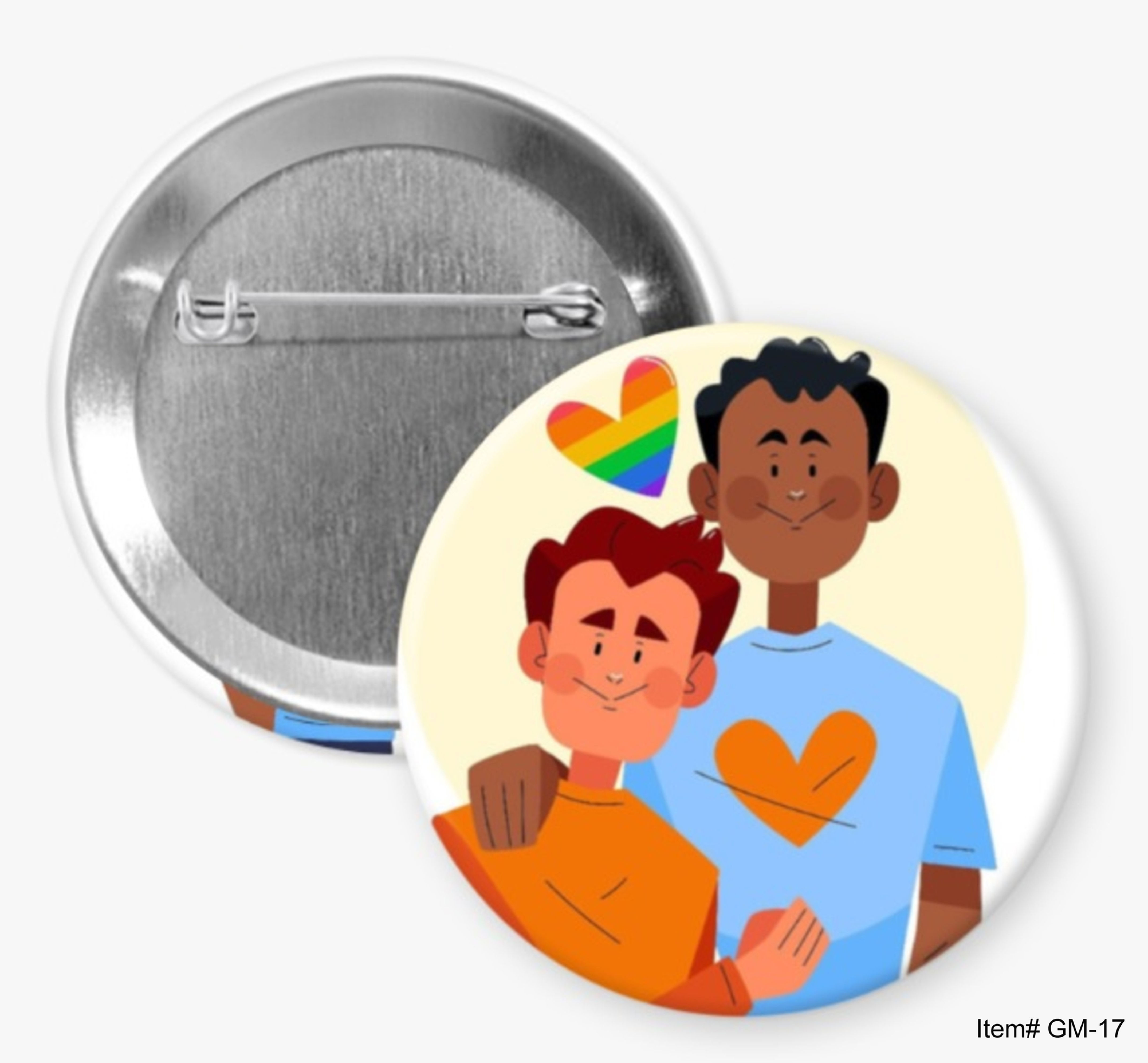 Male Gay Couple, Male Gay Pride Buttons