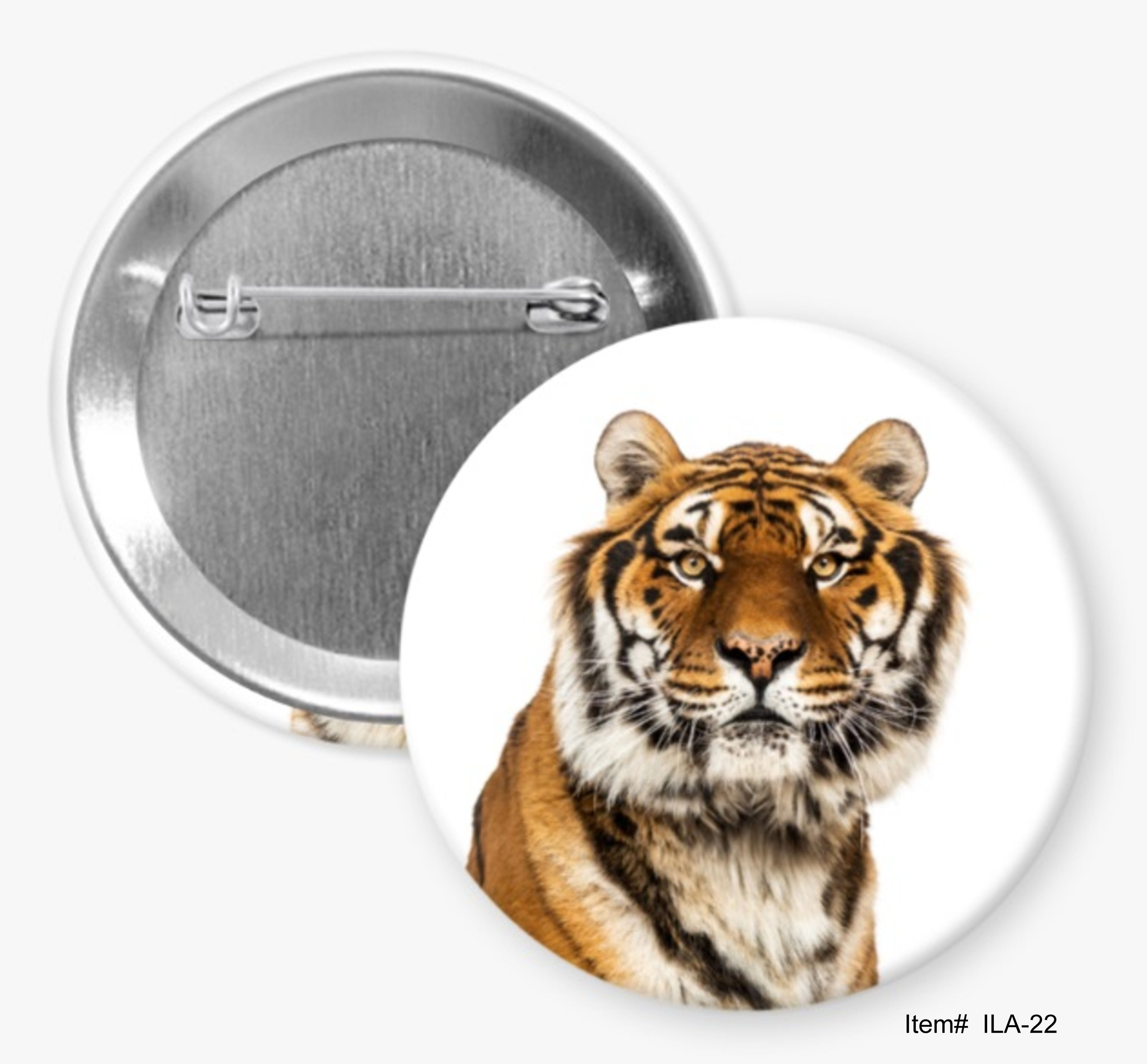 Siberian Tiger, I Love Animals Buttons