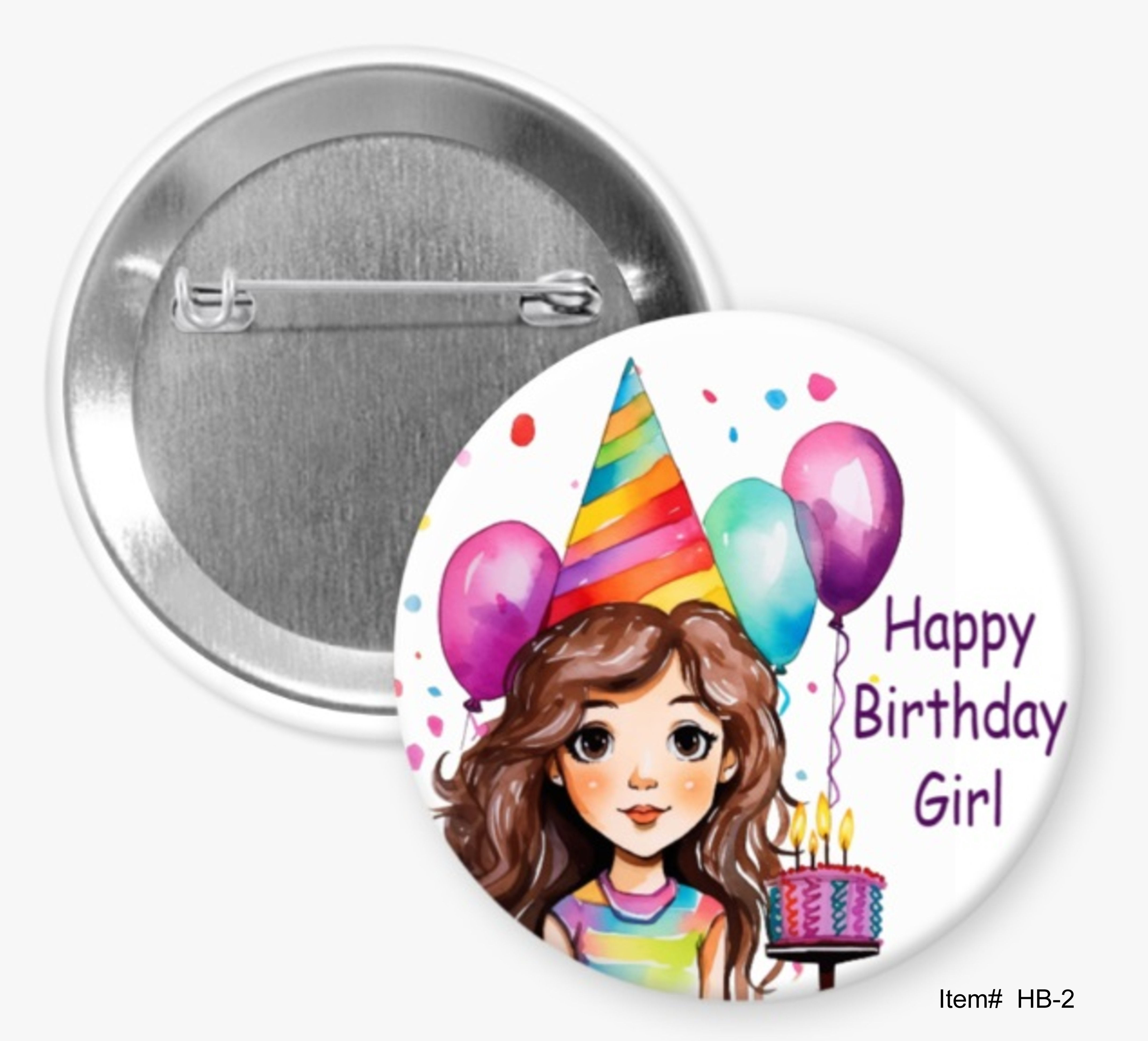 Happy Birthday Girl, Happy Birthday Buttons