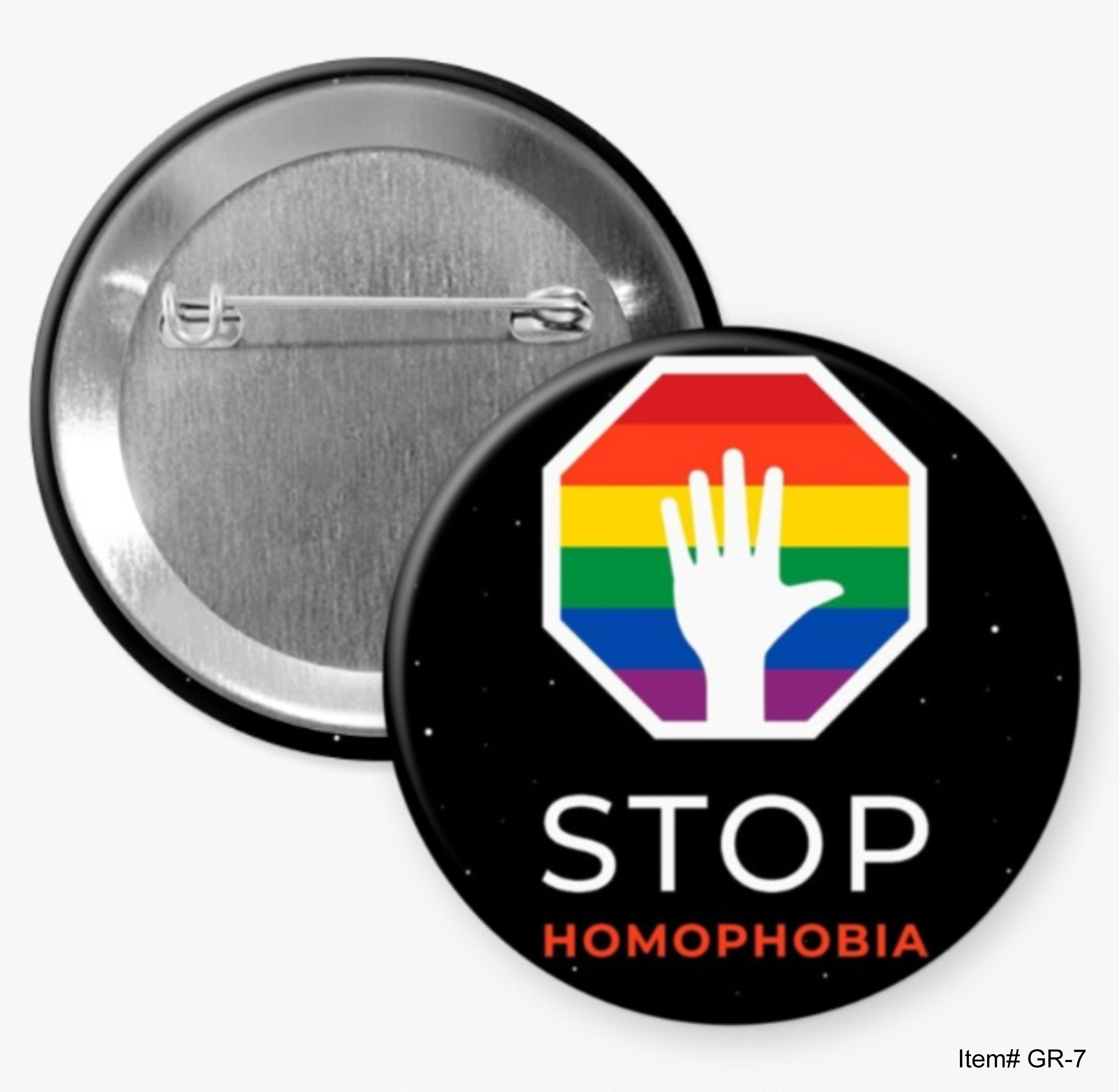 Stop Homophobia, LGBTQ+ Resistance Buttons